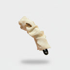 Cream Ruched Hair Claw Clip