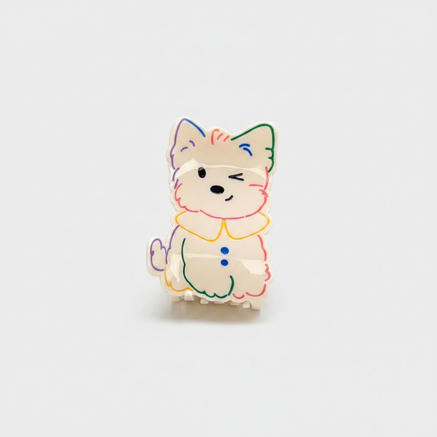 Colorful Rainbow Kitty Hair Claw Clip