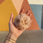 Blush Rose Flower Hair Claw Clip