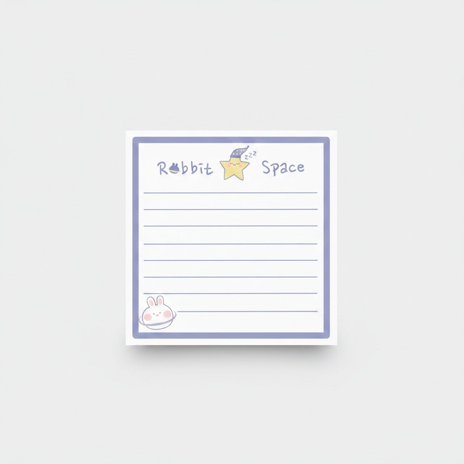 Rabbit Space Sticky Notes With Star Charm