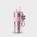 Pink Lace Tumbler With Bow Charm