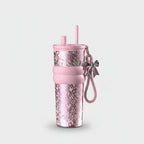 Pink Lace Tumbler With Bow Charm