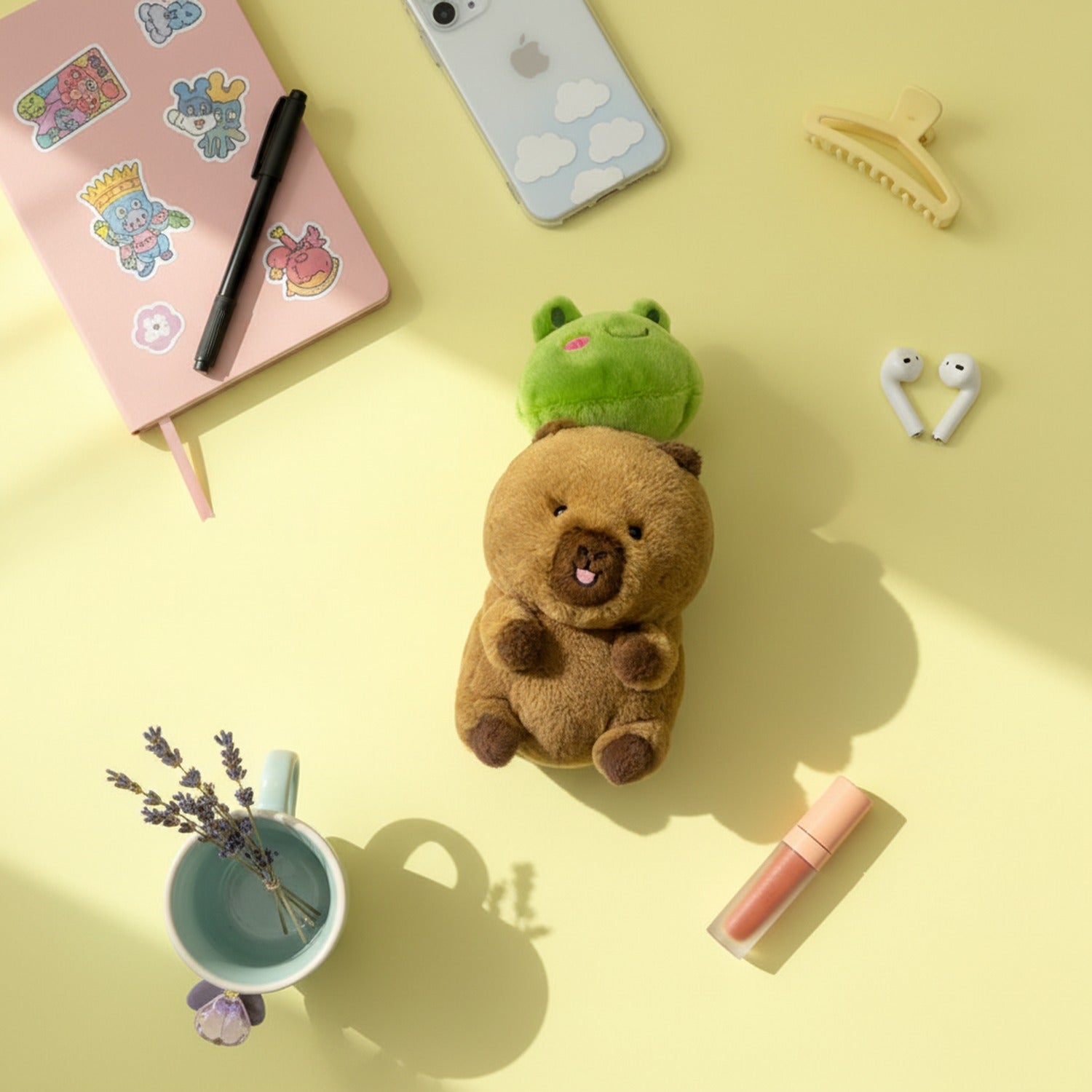 Lime Green Frog Plush Toy Stacking Set
