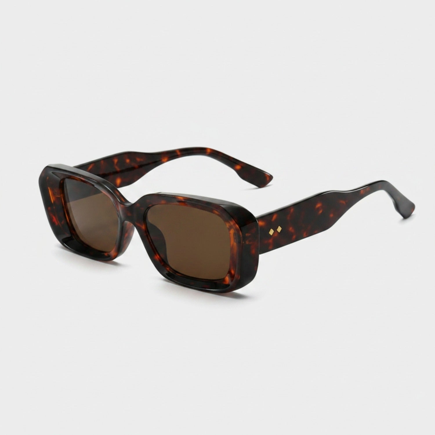 Tortoiseshell Chunky Square Sunglasses Brown