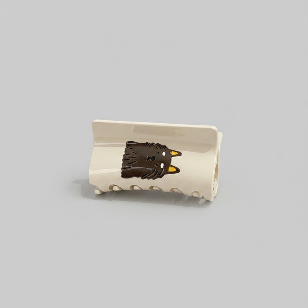 Dark Brown Eagle Head Hair Claw Clip