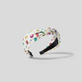 Colorful Gemstone Padded Headband With Jewels
