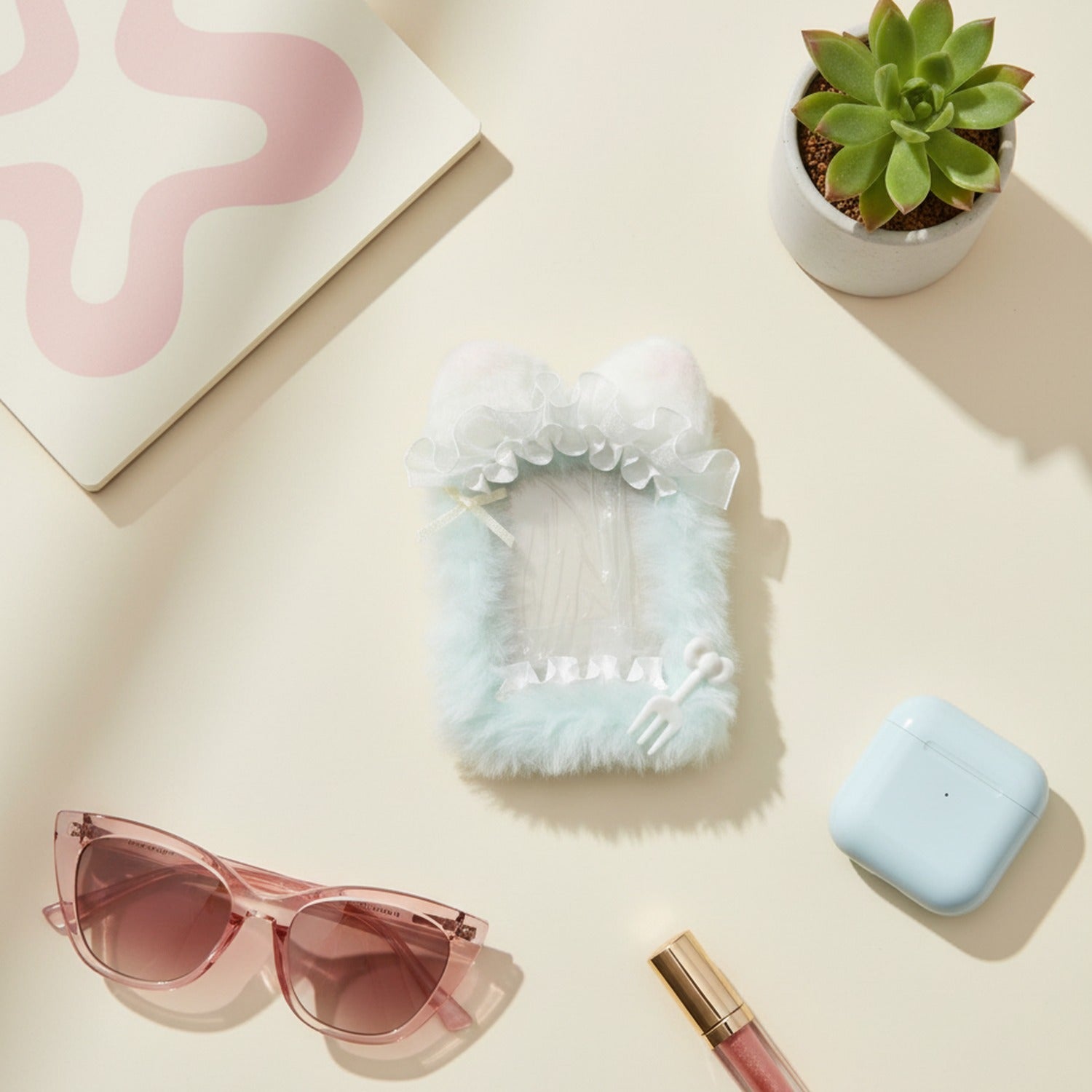 Fluffy Angel Wing Pearl Phone Charm Strap