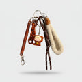 Bear Coil Cord Keychain Fob - Brown