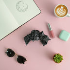 Black Textured Lace Hair Claw Clip