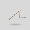 Pearl Beaded Bracelet With Rhinestone Spacers