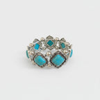 Turquoise Stone Beaded Statement Bracelet