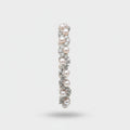 Pearl and Rhinestone Tennis Bracelet Silver
