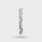 Pearl and Rhinestone Tennis Bracelet Silver