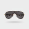 Rhinestone Pearl Aviator Sunglasses