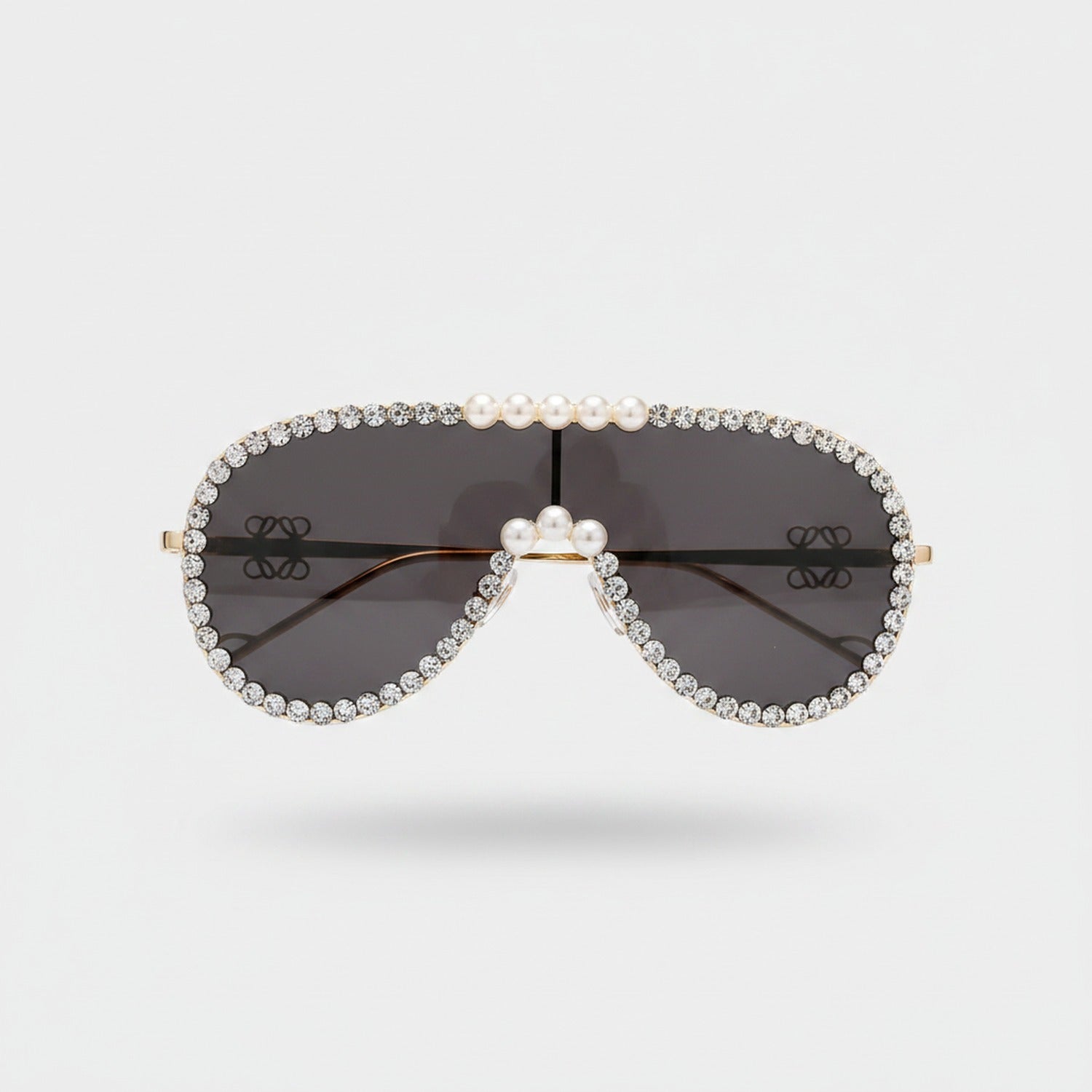 Rhinestone Pearl Aviator Sunglasses