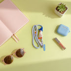 Blue Braided Rope Phone Charm With Doll Head