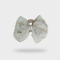 Lace Pearl Bow Hair Claw Clip Floral