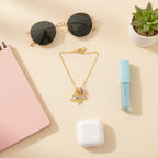 Colorful Charm Pendant Gold Chain Necklace