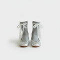 Silver Metallic Ankle Socks With Lace Bow