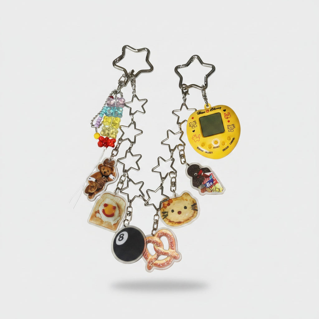 Star Charm Acrylic Keyring Collection Set