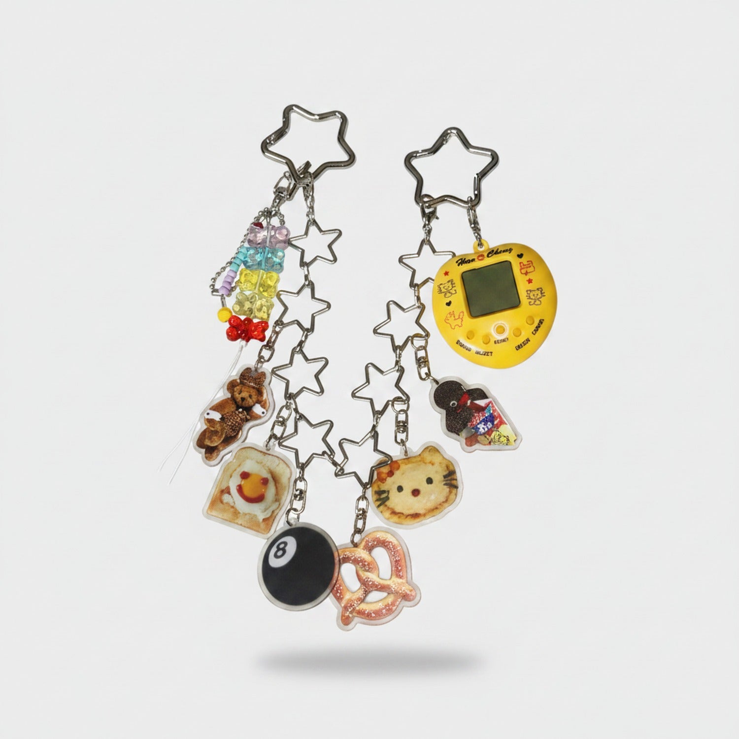 Star Charm Acrylic Keyring Collection Set