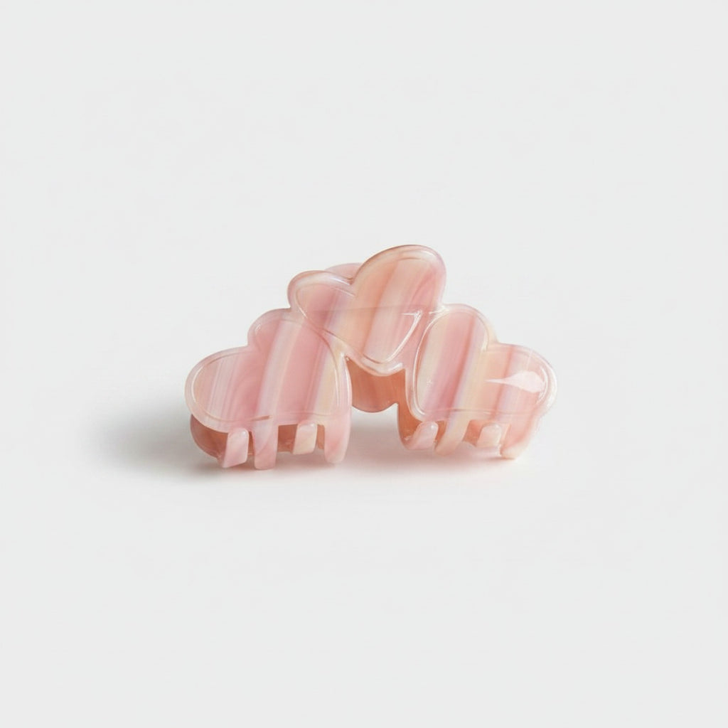 Pink Pearl Butterfly Hair Claw Clip