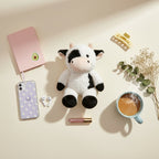 Adorable Black And White Cow Plush Toy