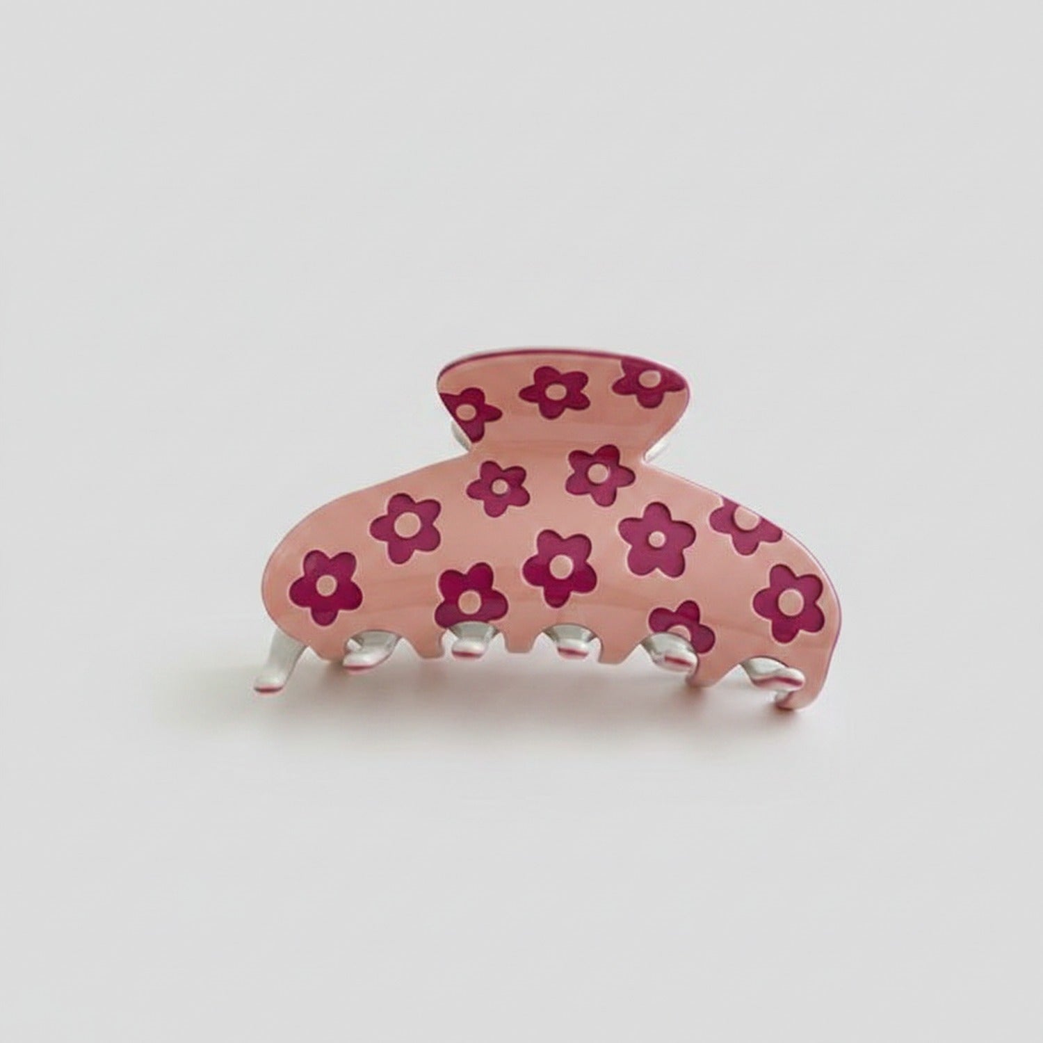 Purple Flower Hair Claw Clip