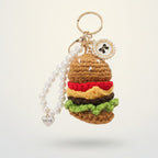 Cute Crochet Pearl Charm Keychain – novelty & toys (view 1)