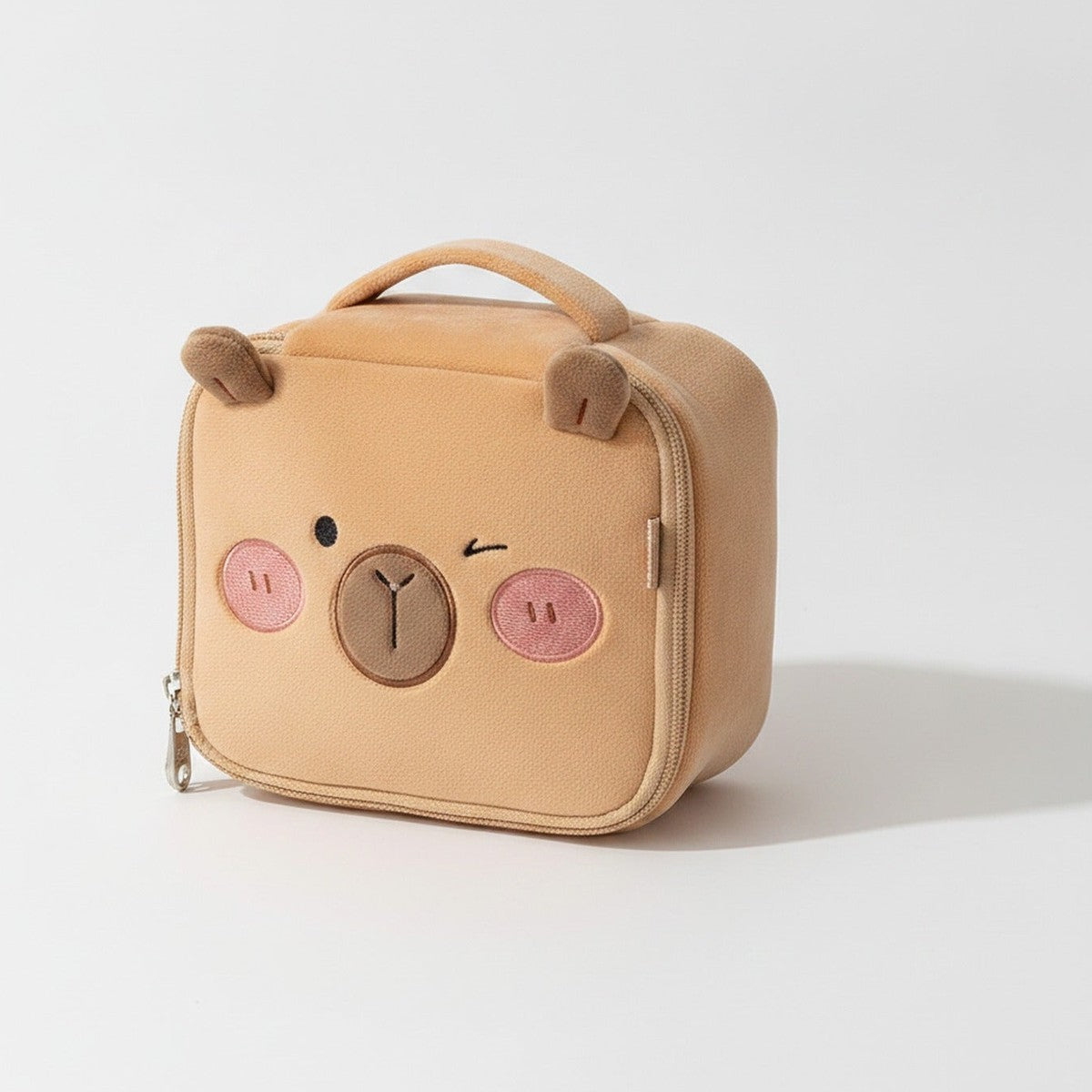 Cute Bear Cosmetic Organizer Bag - Brown