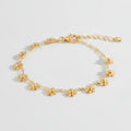 Gold Flower Charm Chain Bracelet – jewelry (view 1)