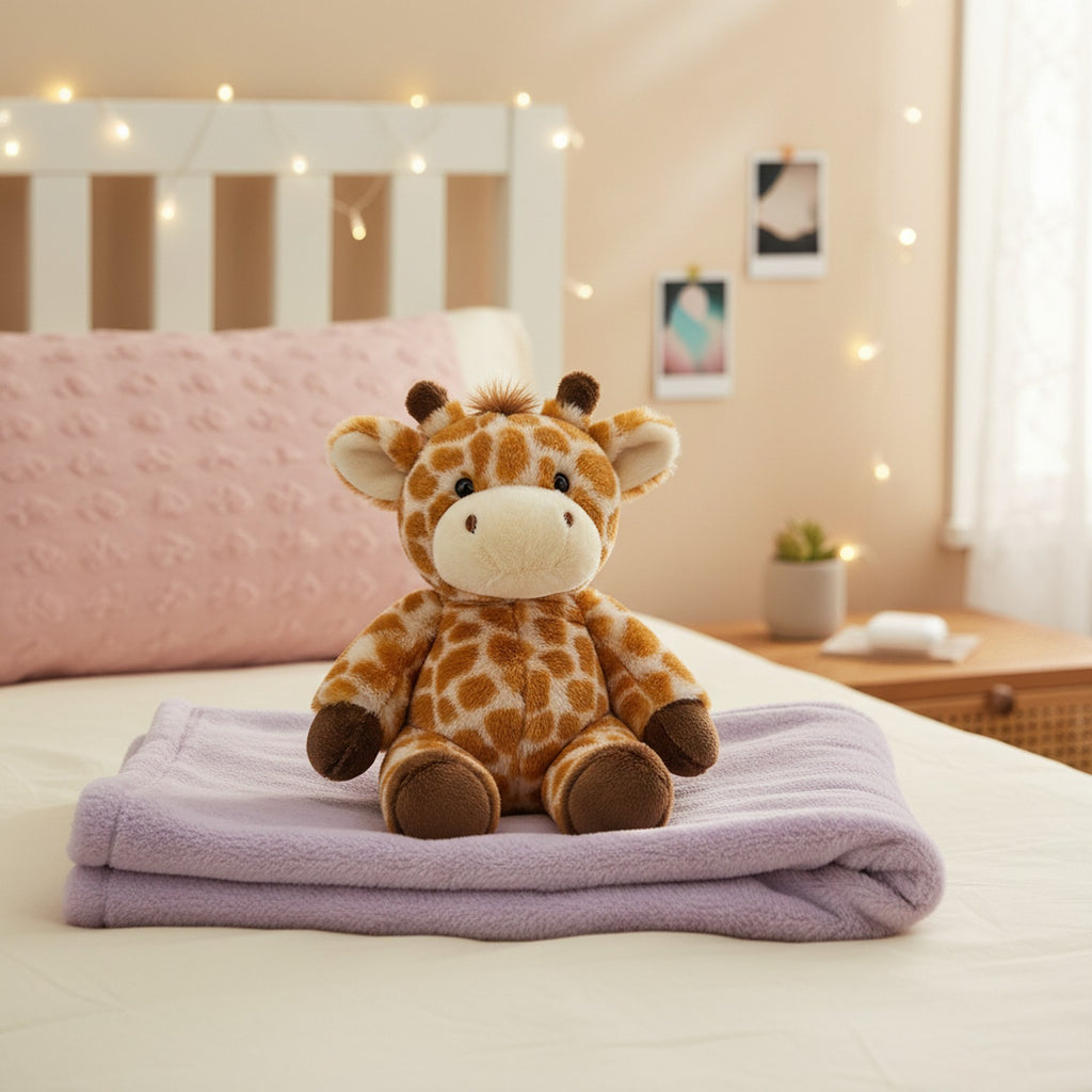 Adorable Giraffe Plush Toy With Brown Spots