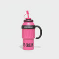 Pink Ice Cream Tumbler With Straw Handle