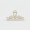Pearl Beaded Bow Hair Claw Clip