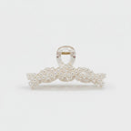 Pearl Beaded Bow Hair Claw Clip