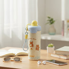 Pastel Bear Insulated Tumbler With Strap