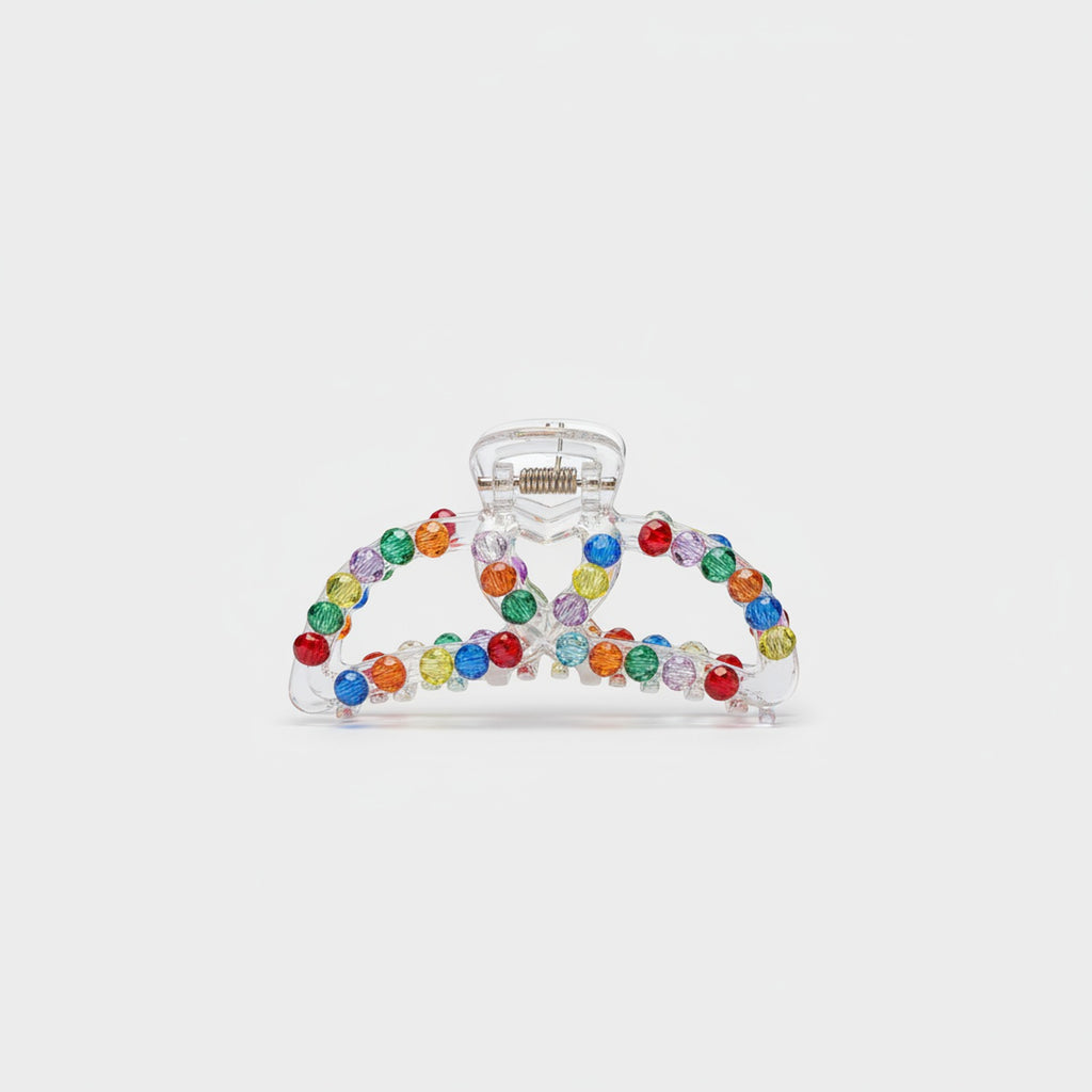 Colorful Beaded Crystal Hair Claw Clip