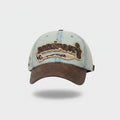 Vintage Two-Tone Baseball Cap With Embroidered Fish Badge