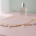 Pearl & Crystal Hair Claw Set - Gold