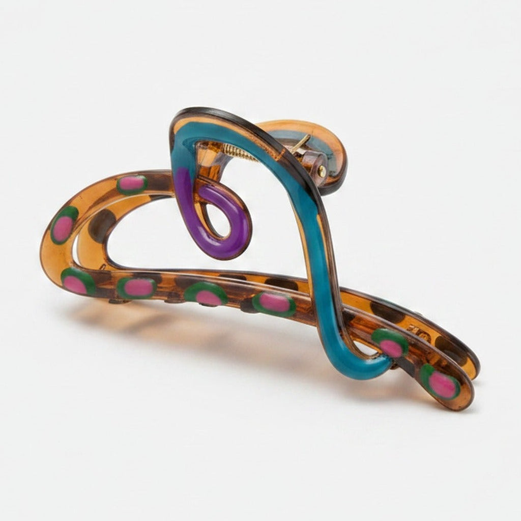 Colorful Rainbow Snake Hair Claw Clip – hair accessories (view 1)