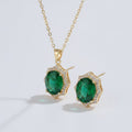 Emerald Oval Jewelry Set