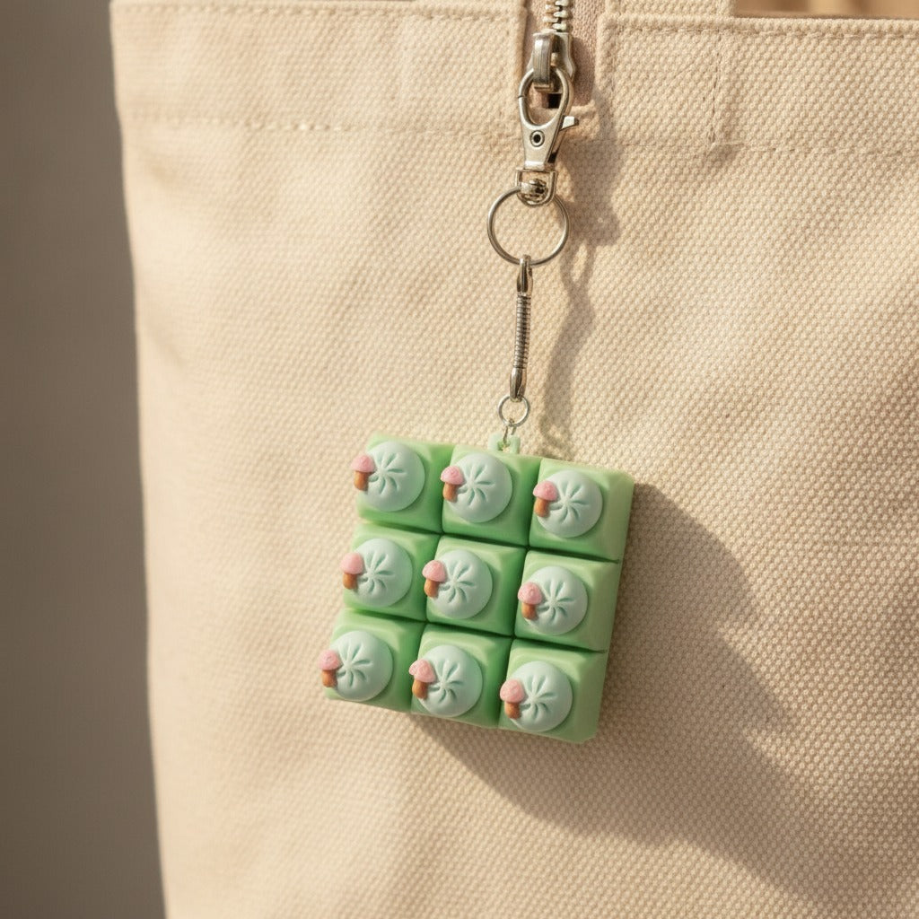 Stacked Dumpling Keychain - Green