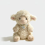 Cream Plush Lamb With Floral Bandana