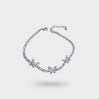 Silver Butterfly Rhinestone Tennis Bracelet