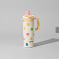 Colorful Polka Dot Insulated Tumbler With Handle