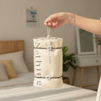 Cream Canvas Cosmetic Bag With Ribbon Tie
