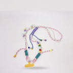 Colorful Beaded Phone Charm Strap With Tassel
