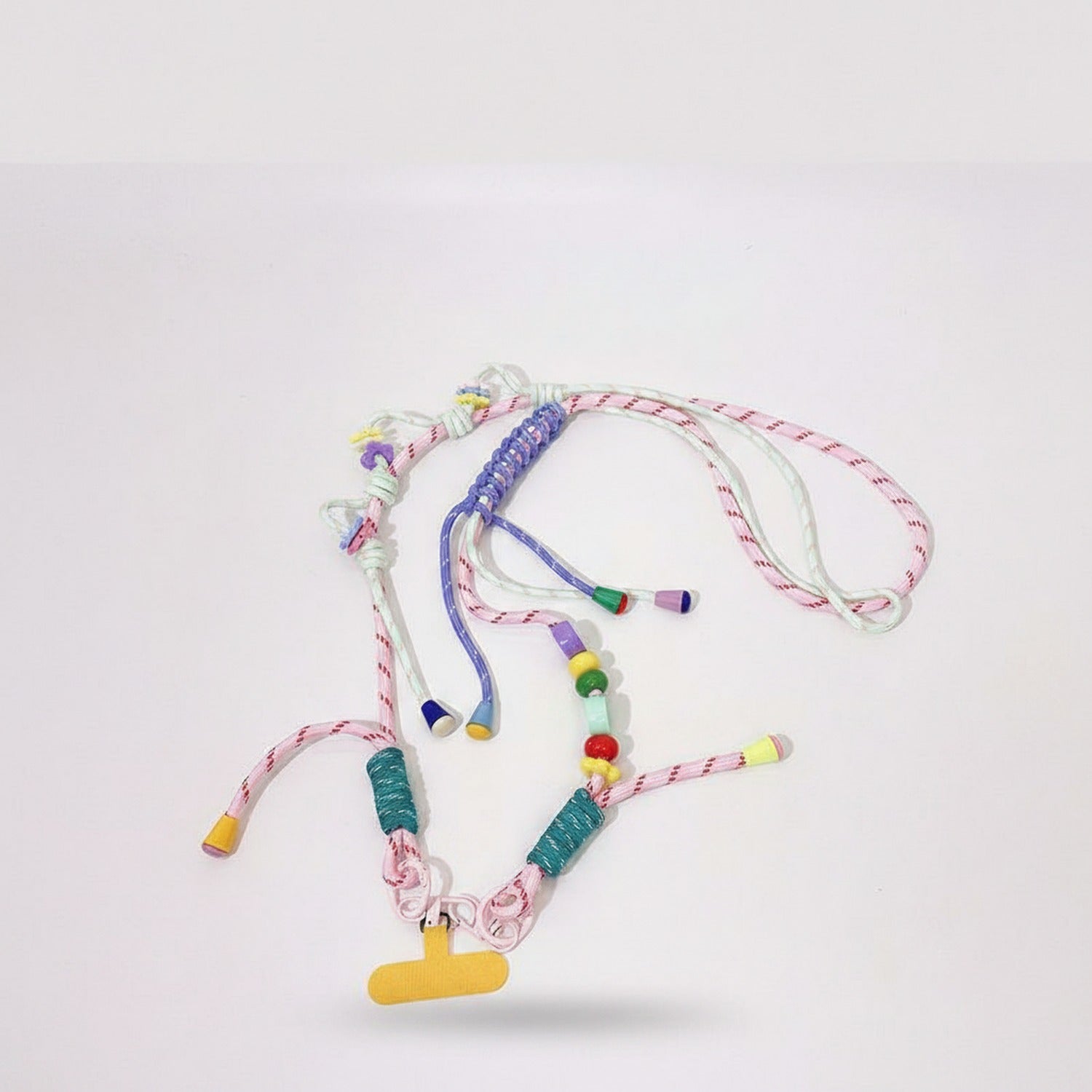 Colorful Beaded Phone Charm Strap With Tassel