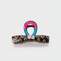 Tortoiseshell Heart Claw Clip With Rhinestone Charm