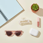 Pink Floral Hair Claw Clip Acetate